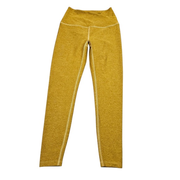 Beyond Yoga Pants - Beyond Yoga Womens Sz S Spacedye Crossover High Waisted Leggings Mustard Yellow